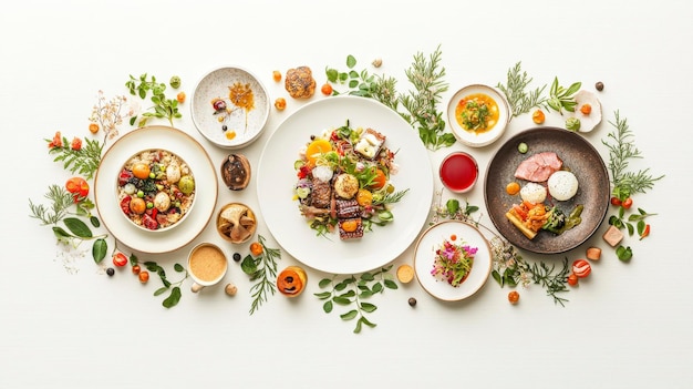 Zestaw potraw na stole